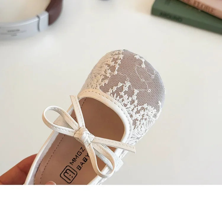 2025 Children Sandals for Girls Summer New Fashion Korean Style Soft Bottom Anti-slippery Versatile Chic Princess Mesh Shoes