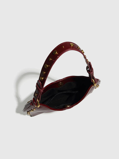 2025 New Fashion Trendy Underarm Bag Riveted Handbag Chain Shoulder Bag Boston Crossbody Bag