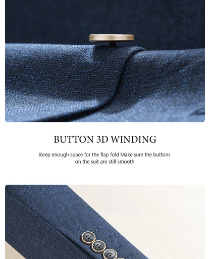High Quality Male Groom Wedding Blazers Slim fit casual evening gown Business Office Men's Suits