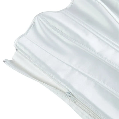 White Sexy Corsets Bustiers for Women Overbust Corset Top Corselet Satin Up Zipper Corsetto Shaper Gothic Korsett Black