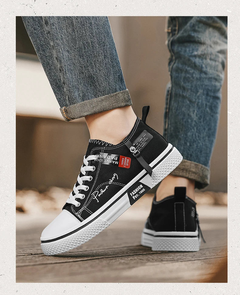 Men's plus size casual Canvas shoes summer soft-sole non-slip outdoor walking shoes fashion youth sports board shoes flat shoes