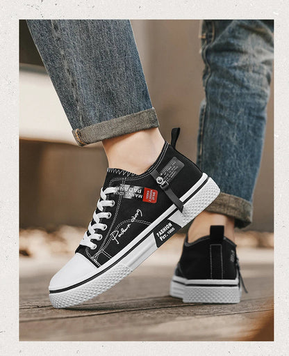 Men's plus size casual Canvas shoes summer soft-sole non-slip outdoor walking shoes fashion youth sports board shoes flat shoes