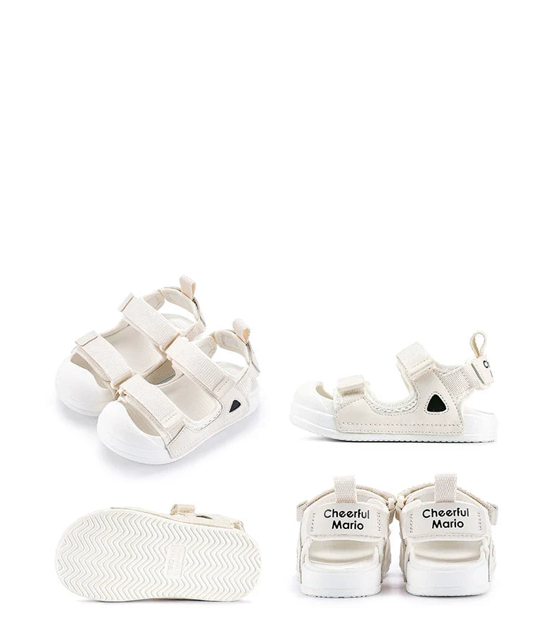 Cheerful Mario Summer Cute Outdoor Sandals for Kids Walking and Travel