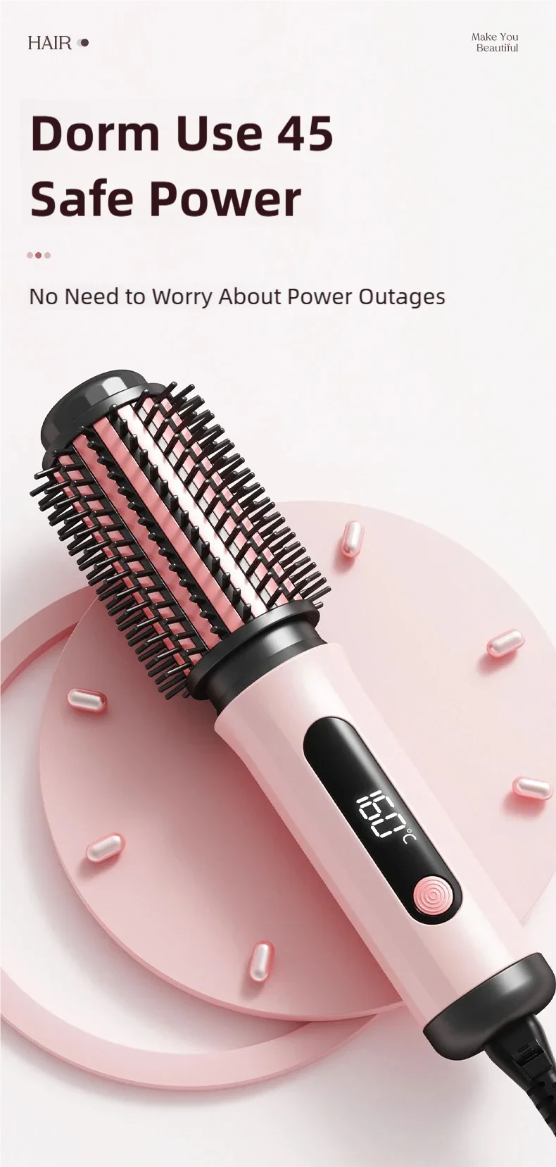New Automatic Volumizing Hot Air Brush Professional Styling Tool Multifunctional Heated Curling and Straightening Comb