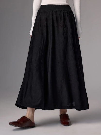 High Quality Women's 100% Worsted Wool Skirts Spring Autumn Female Knitwear Thin Lady Bottoms Cozy Clothing Summer Long Dresses