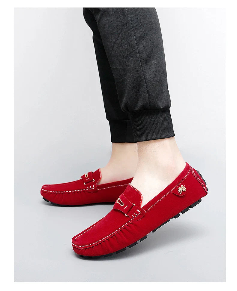 48 Extra Large Size Frosted Couple Style Halloween Gift 2025 Autumn New Beanie Shoes British Style Slip-On Lazy Men's Shoes Driving Lightweight Non-Slip Casual Leather Shoes
