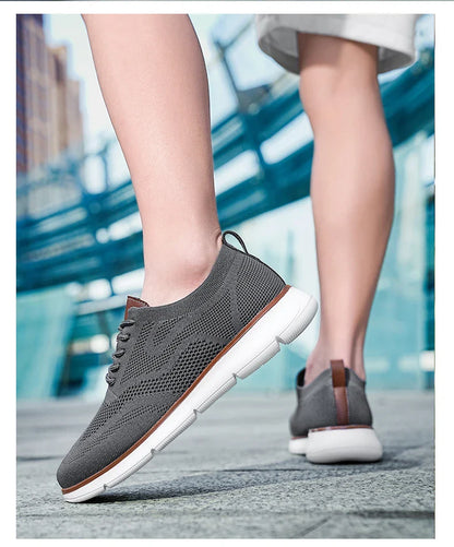 Large Size Comfortable Men's Shoes Light Fashion Casual Sports Shoes Breathable Flying Mesh Top Loafers