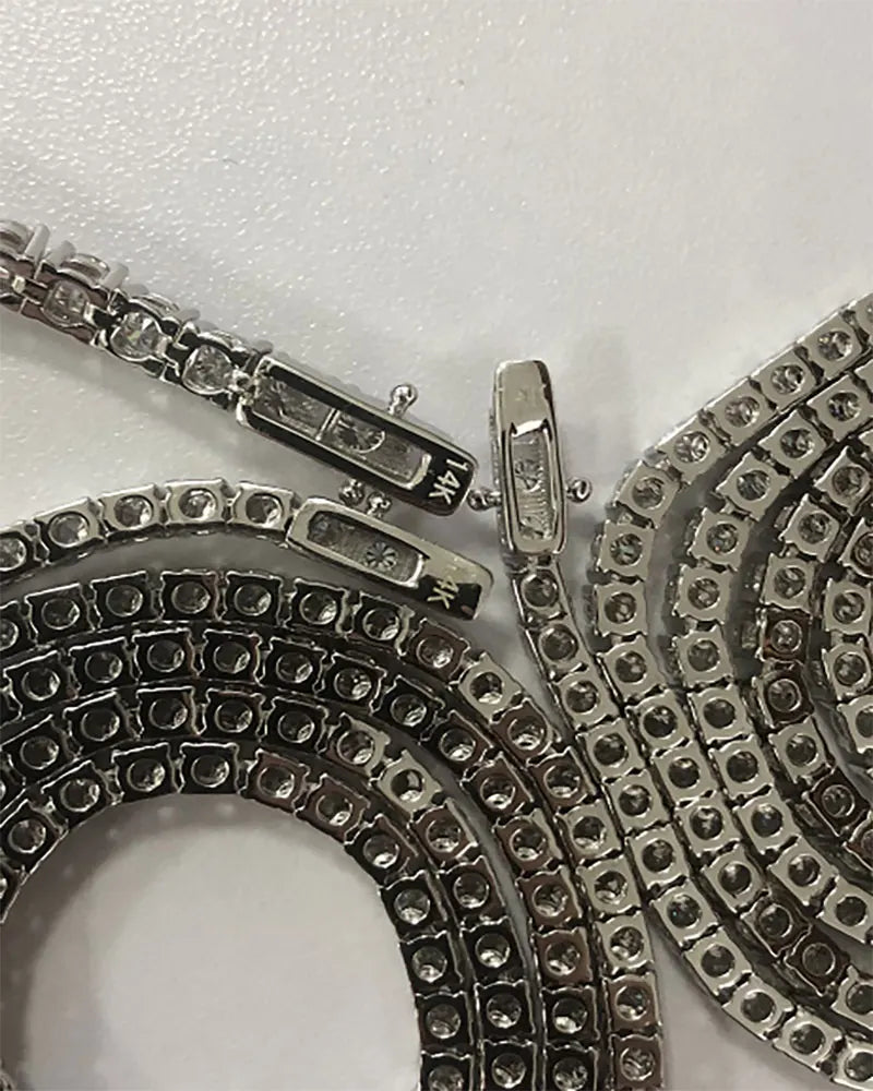 5mm Moissanite Tennis Bracelet Necklace For Women 925 Sterling Silver D VVS1 Lab Diamond with GRA Certificate Jewelry