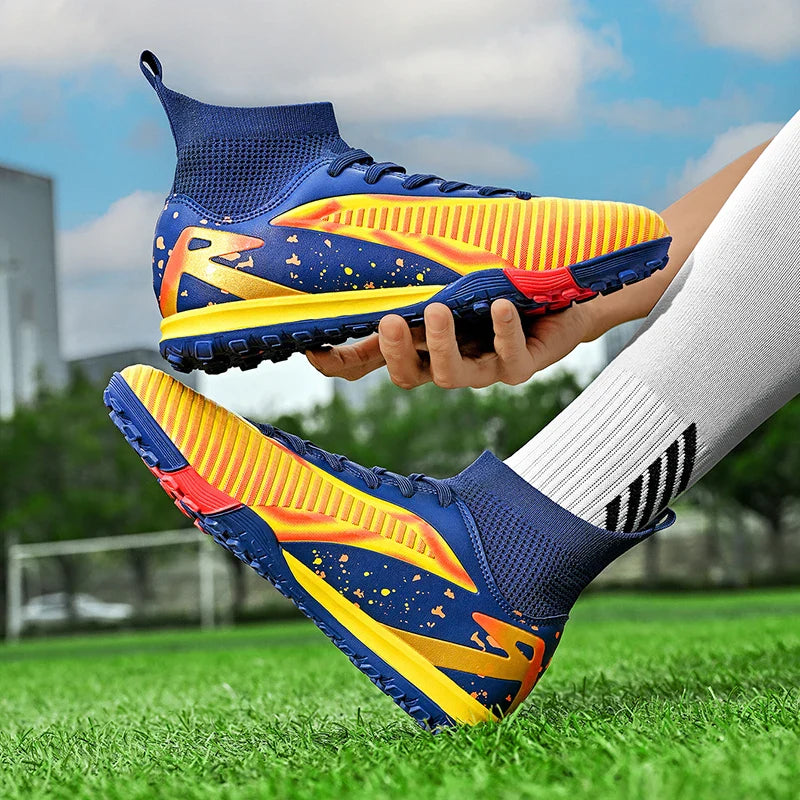 New Men Football Boots Sports Shoes Futsal High Ankle Soccer Shoes High-quality Indoor Non-Slip Outdoor Ultralight Non-Slip