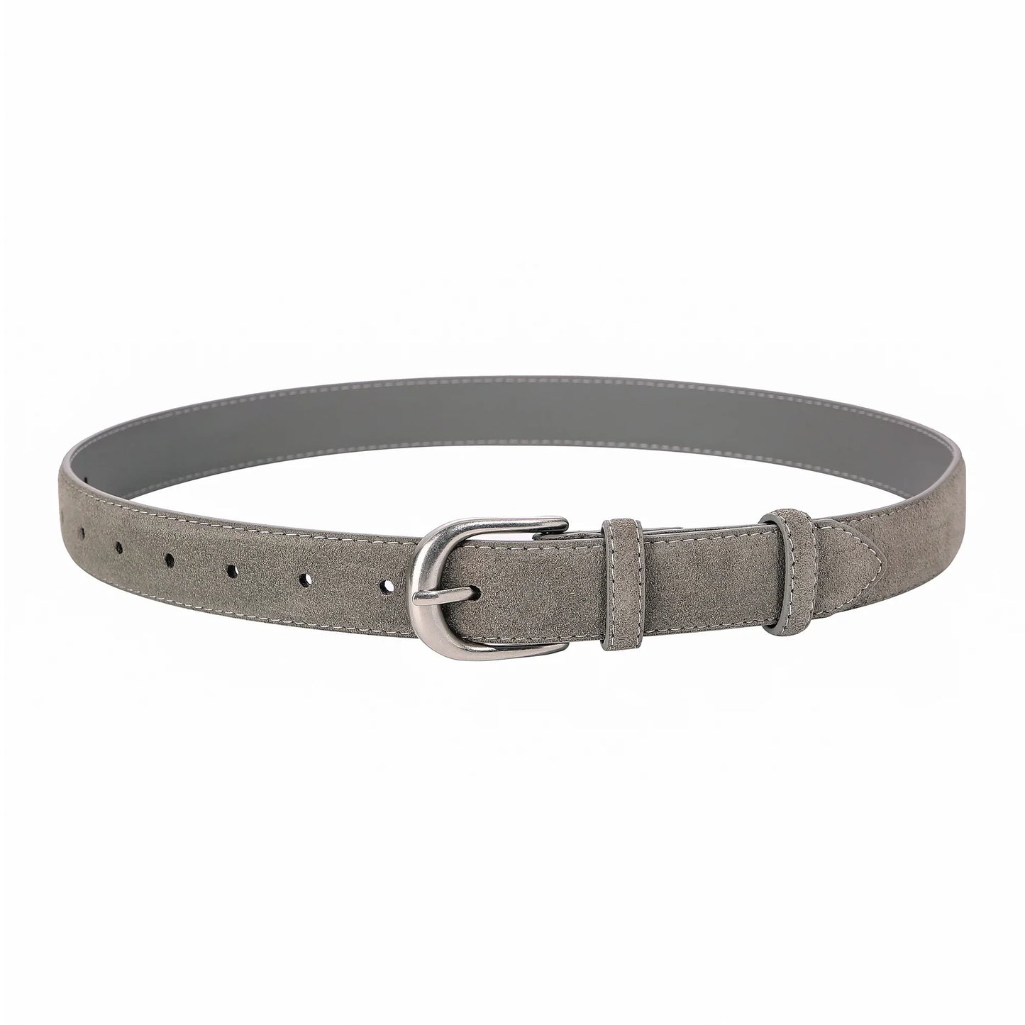 Fashion Suede Cowhide Women‘s Belts Genuine Leather 2.8cm Wide Belt Metal Buckle Women Belt Matched Dress Jeans Skinny Girdle