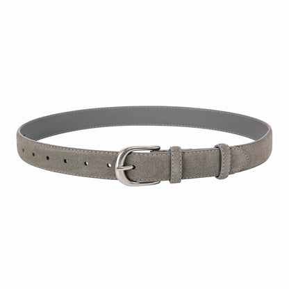 Fashion Suede Cowhide Women‘s Belts Genuine Leather 2.8cm Wide Belt Metal Buckle Women Belt Matched Dress Jeans Skinny Girdle