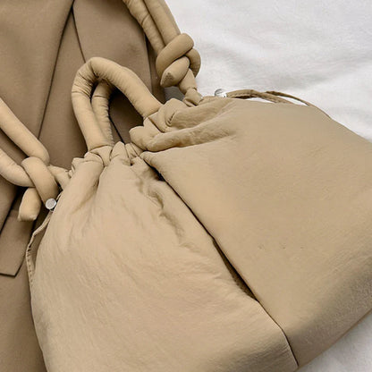 New Korean Fashion Fabric Shoulder Bag Soft Dacron Crossbody Bag Mini Tote Purses for Women Underarm Bags Handbags and Purses