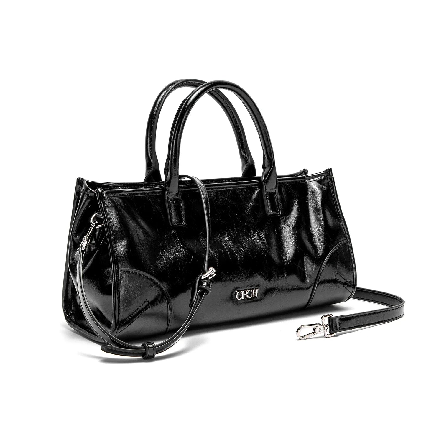 Women's Shoulder Bag New Black Marble Pattern Stick Bag Detachable Shoulder Strap