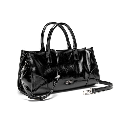 Women's Shoulder Bag New Black Marble Pattern Stick Bag Detachable Shoulder Strap