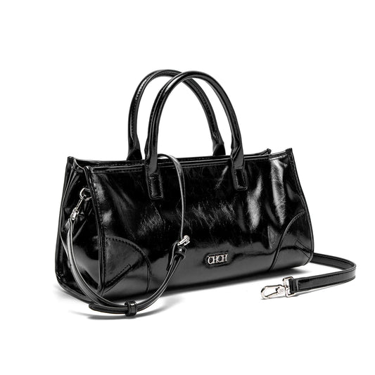 Women's Shoulder Bag New Black Marble Pattern Stick Bag Detachable Shoulder Strap