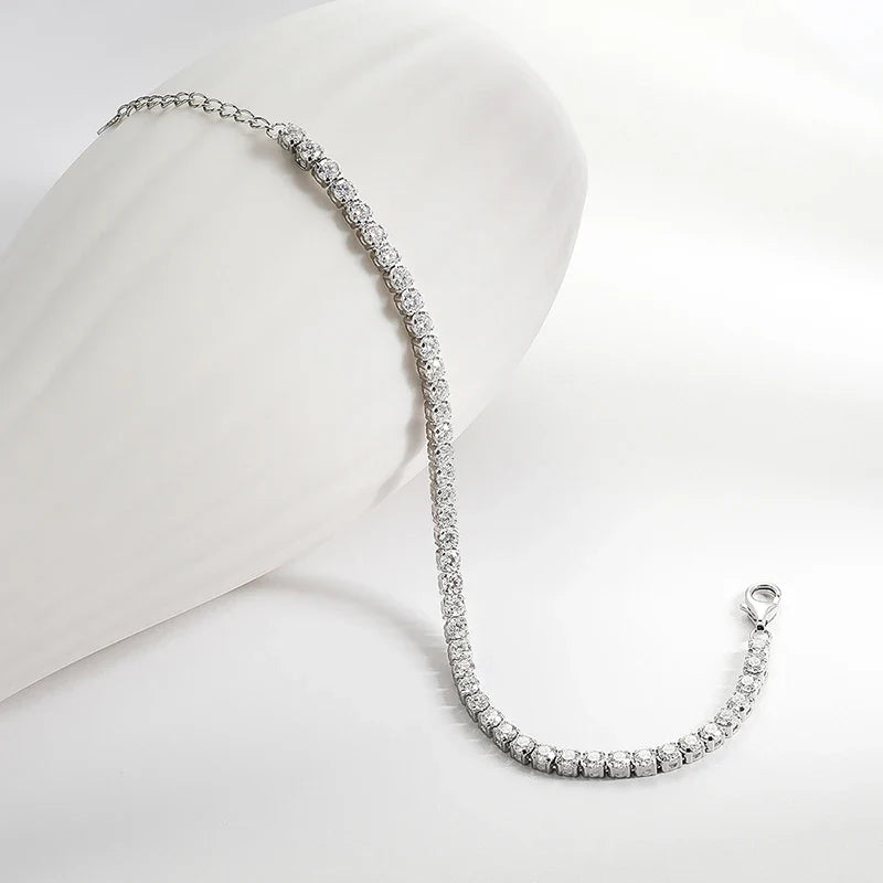 3mm Moissanite Tennis Bracelet for Women Man Full Diamond Adjustable 15-20CM S925 Sterling Silver Jewelry Wholesale