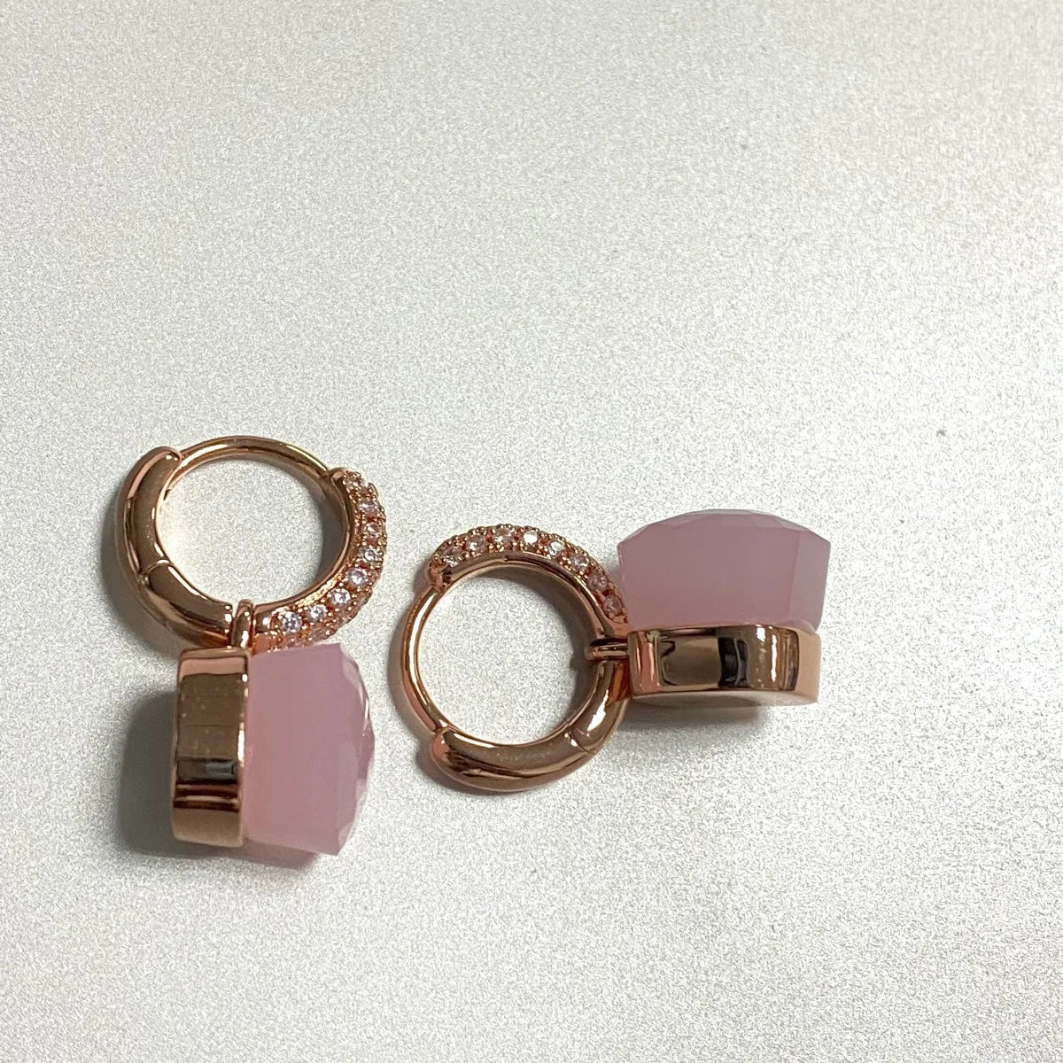 Classic Candy Color Earrings Inlay Transparent Zircon 27Colors Crystal Earrings Rose Gold Plated Fashion Jewelry For Women
