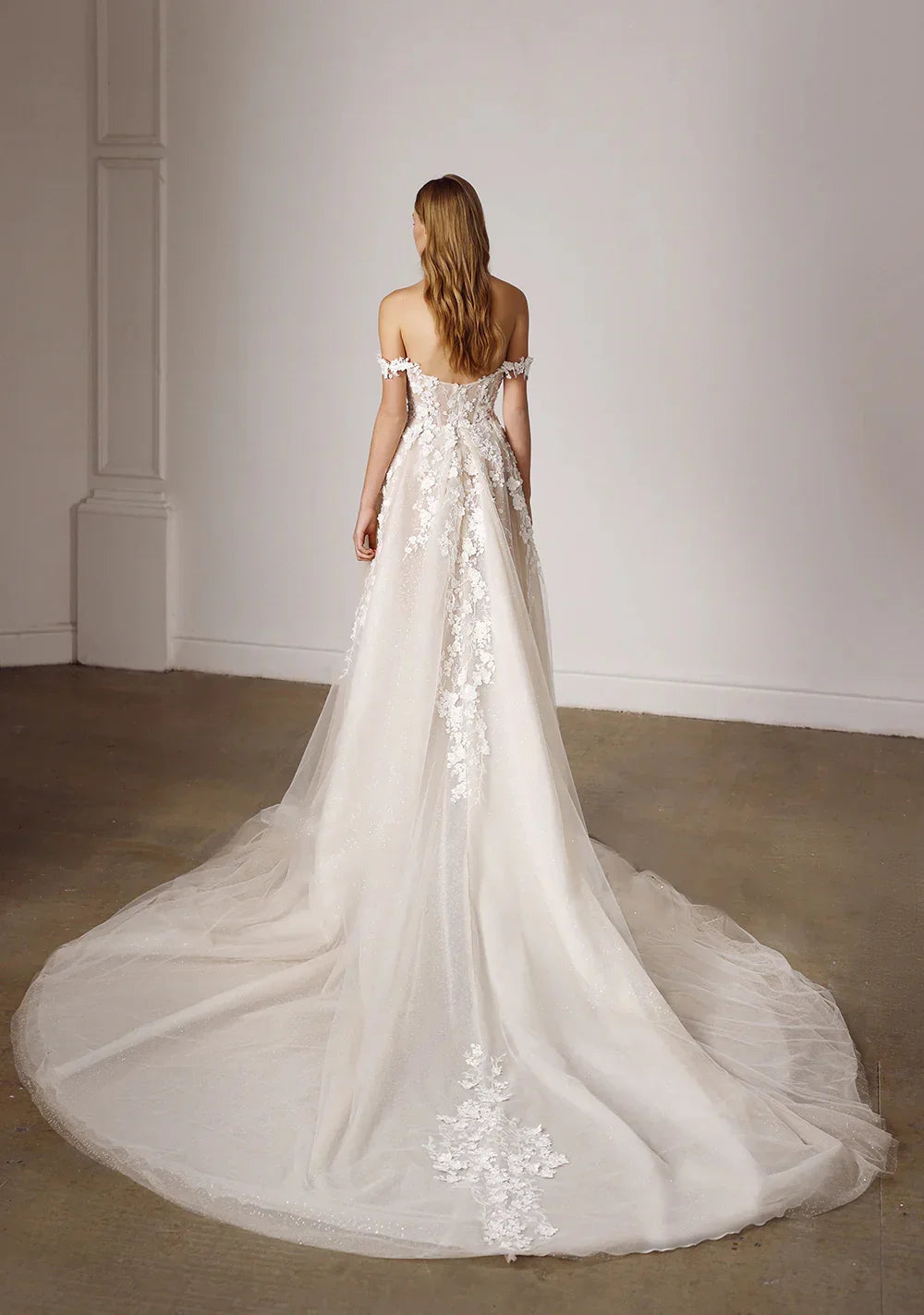 Elegant Off The Shoulder Sweetheart Lace Applique Boho Beach A Line Wedding Dresses Sweep Train Custom Made 2025 Vestido De Noiv
