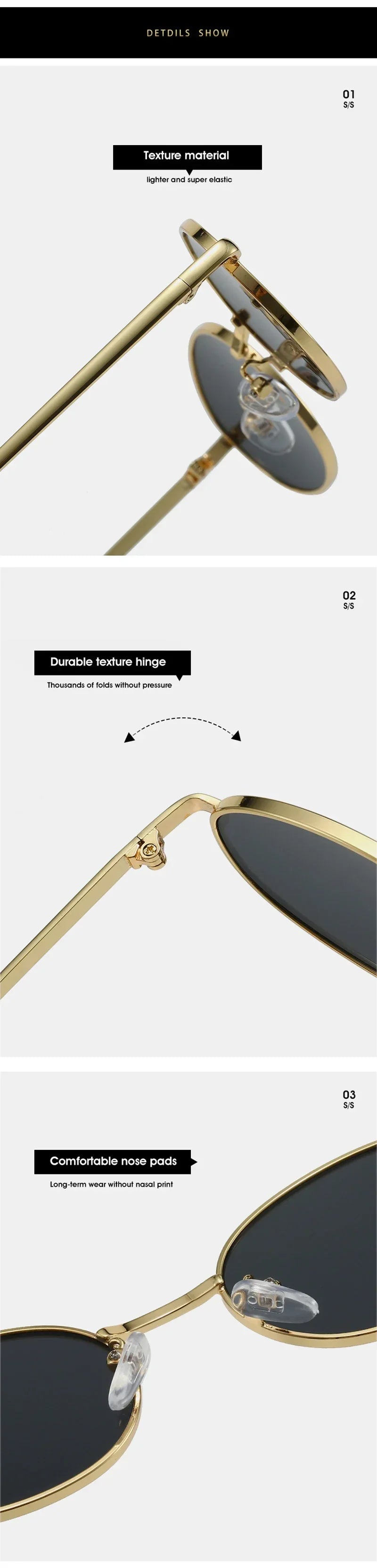 Retro Small Oval Metal Frame Women Sunglasses UV400 Men Punk Sun Glasses