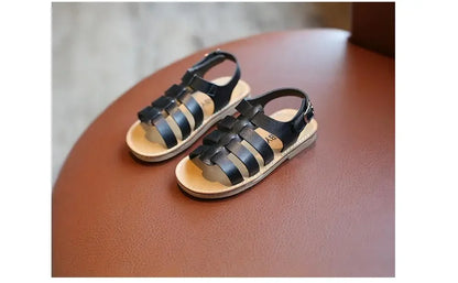 1-6 Years Children Summer Outdoor Beach Shoes Girls Princess Knitted Open Toed Sandals Gold, Silver, Black