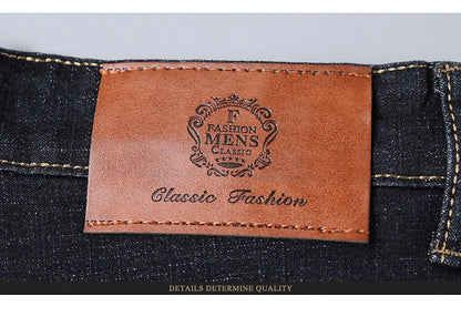 Men's Soft Straight Denim Pants 2025 Autumn Classic Business Black Biker Jeans Overalls Masculino Pantalone Hombre Mannen Homme