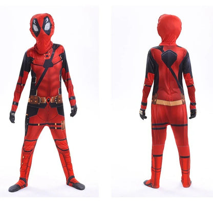 Kids Superhero Bodysuit Miles Cosplay Peter Parker Cartoon Costume Halloween Hooded Set Holiday Costume Jumpsuit Hoodie Separate