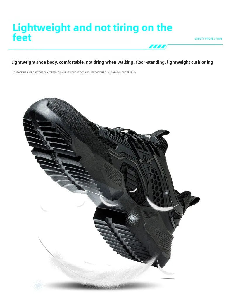 Labor Protection Shoes Are Lightweight Odor Resistant Breathable Smash Resistant Puncture Resistant Wear-resistant Safe for Work