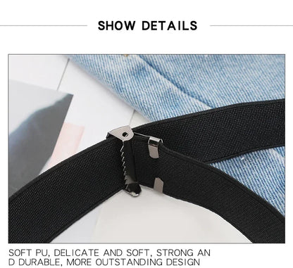 Buckle-Free Belt For Jean Pants,Dresses,No Buckle Stretch Elastic Waist Belt For Women/Men,No Bulge,No Hassle Waist Belt