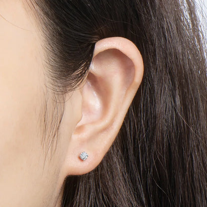 Real 0.2-3CT D Color Moissanite Stud Earrings For Women Party 4 Prong S925 Silver 0.1CT 3mm Pass Diamond Test Earring Gift