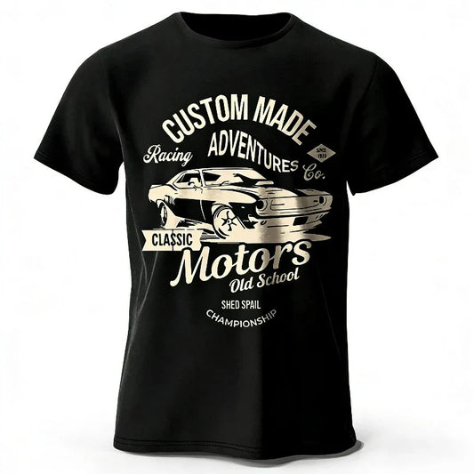 Men's T-Shirt 100% Cotton Oversized Hip Hop Streetwear  Vintage Breathable Fabric Outdoor Fitness Simple Stylish Summer Tops