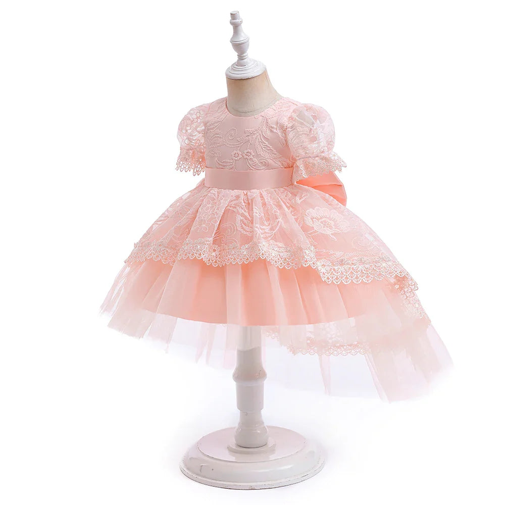 Summer Flower Bridesmaids Party Girls Dress Elegant Birthday Wedding Prom Princess Dresses Girl Pageant Baptism Evening Costumes