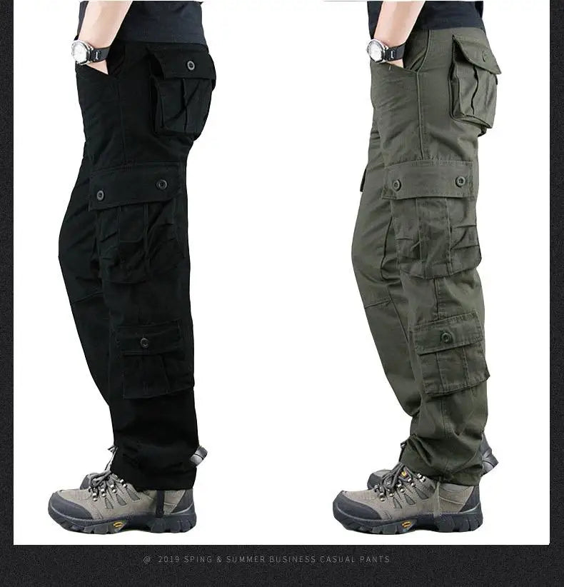 Men Pants Tactical Camouflage Overalls High Quality Cotton Multi-Pocket Trousers Sports Training Work Pants Joggers Men Clothing