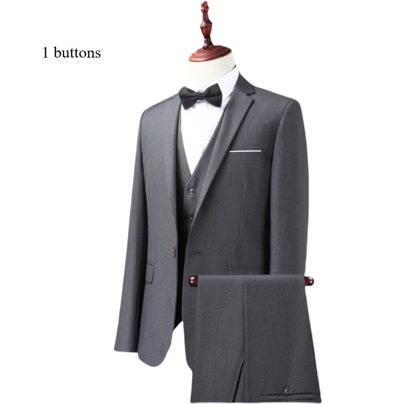 Suits Men's Fashionable Formal Tailored Solid-color Dance Singer Trend Host Casual Wedding Banquet Dress Star Performance Suit