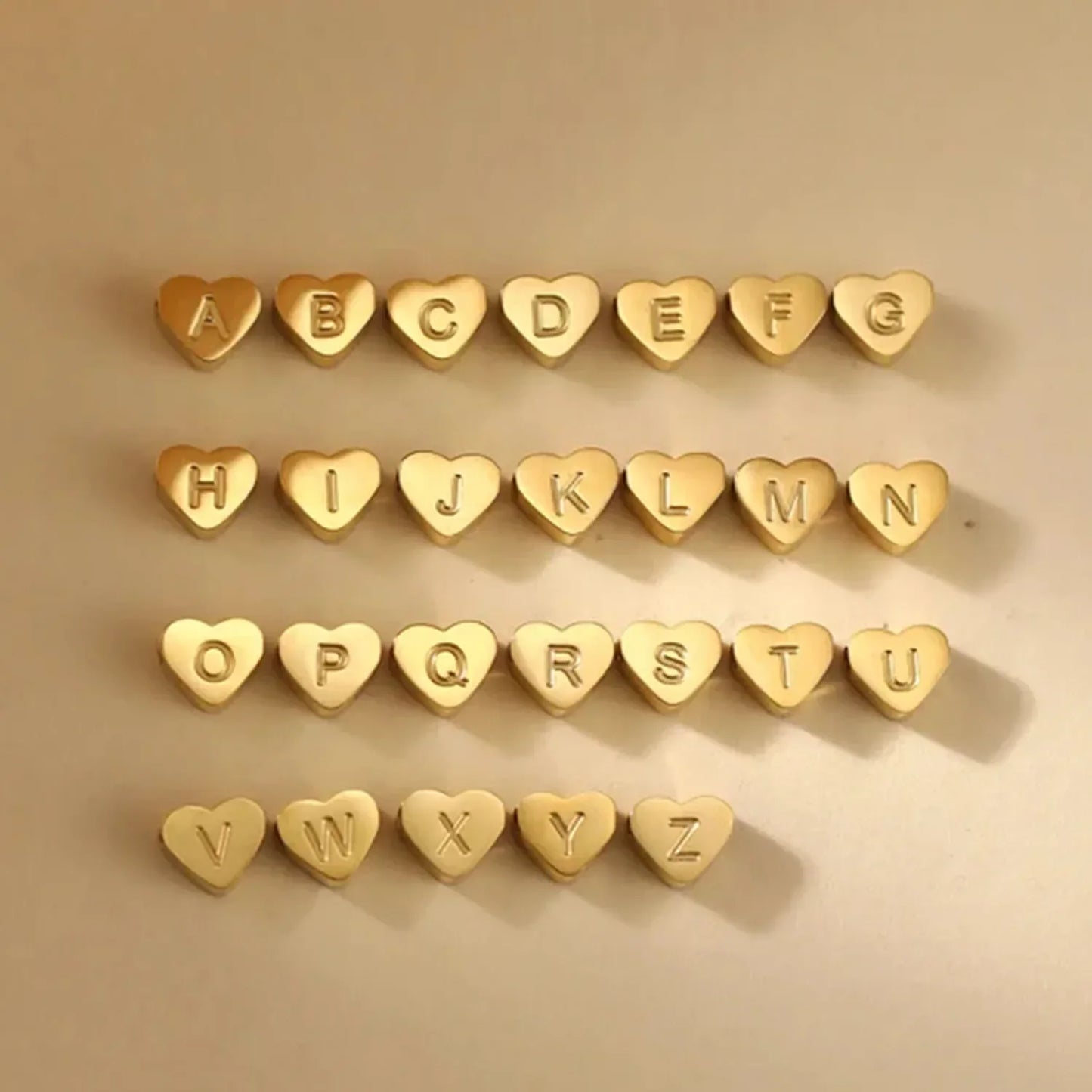 Initial Name Heart Shape Pendant For Necklaces Stainless Steel Necklace for Women Bracelet Make Earrings Jewelry