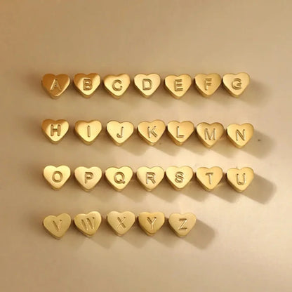 Initial Name Heart Shape Pendant For Necklaces Stainless Steel Necklace for Women Bracelet Make Earrings Jewelry