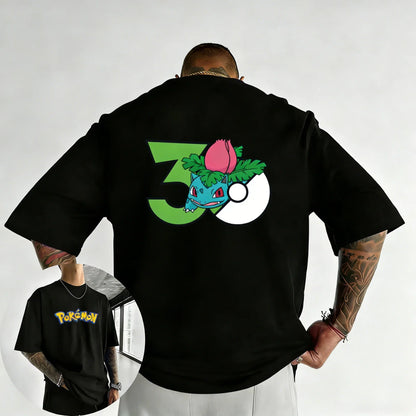 Printed T-shirt Summer New Men's and Women's Loose Casual Hip Hop Trendy Short Sleeve Top