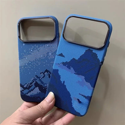 River Mountains Magnetic Phone Case for iPhone 15 16 17 Pro Max Magnets Charging Back Cover Camera Lens Protection Shell Coques