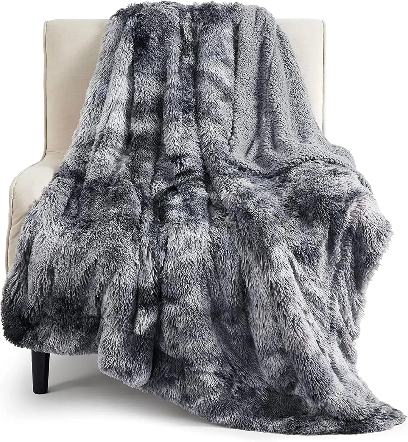Fluffy Throw Blanket Gifts for Women Men Soft Fleece Sherpa Cozy Fuzzy Plush Warm Minky Thick Faux Fur Throw for Couch Bed