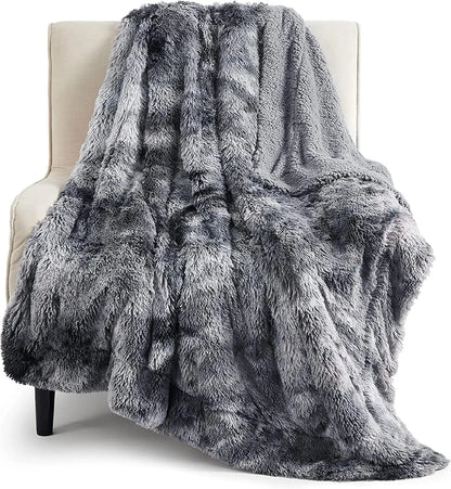 Fluffy Throw Blanket Gifts for Women Men Soft Fleece Sherpa Cozy Fuzzy Plush Warm Minky Thick Faux Fur Throw for Couch Bed