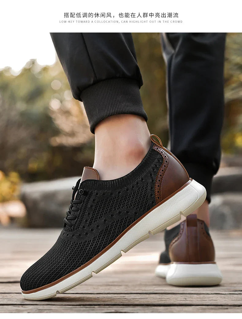 Large Size Comfortable Men's Shoes Light Fashion Casual Sports Shoes Breathable Flying Mesh Top Loafers