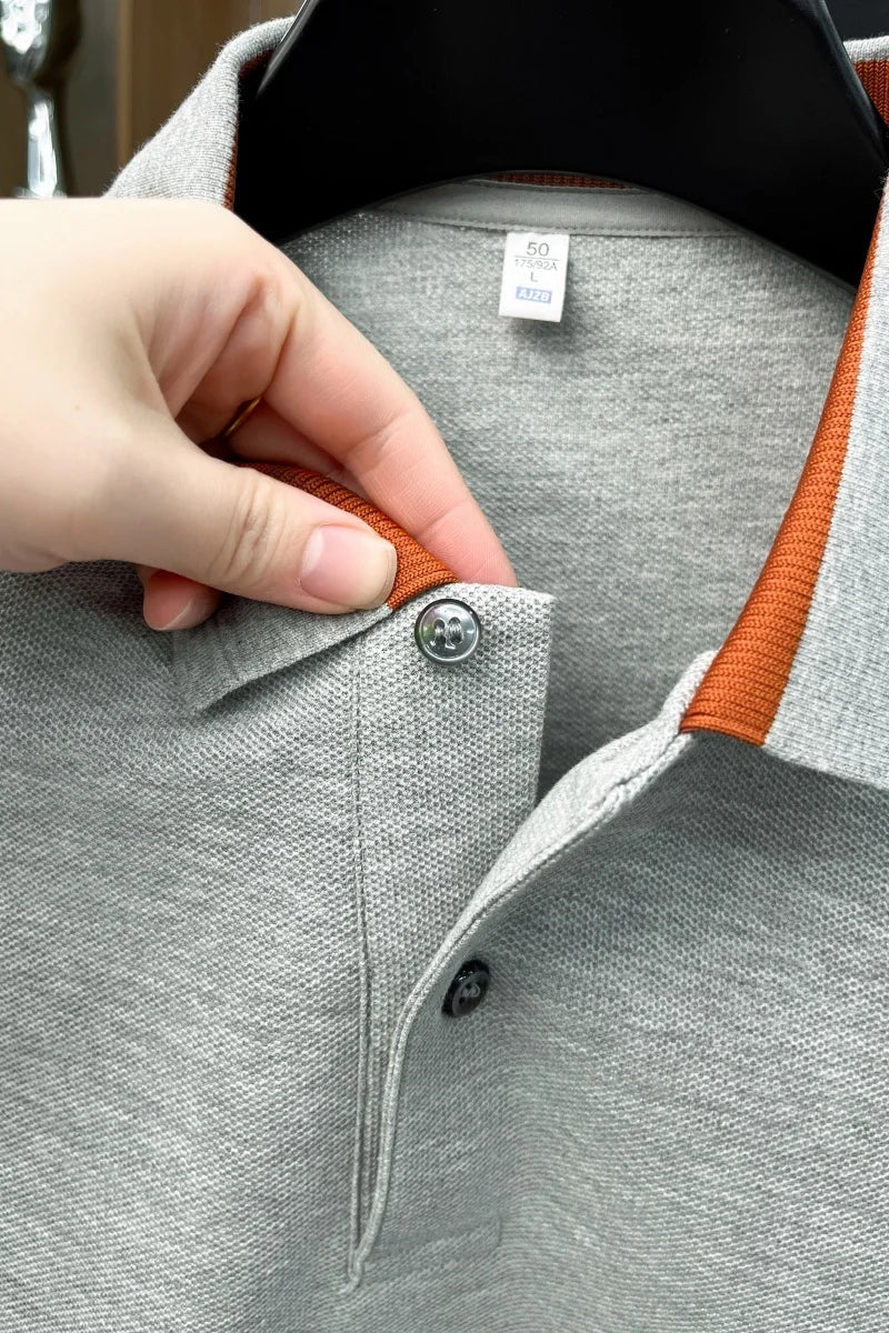 Summer hot search brand new 100% pure cotton comfortable polo shirt personalized men's letter embroidery best-selling short top