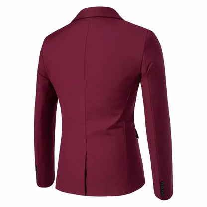 Suit Men's (Blazer+ Vest + Trousers) Fashionable Business Solid-color Wedding British-style Workwear, Casual Performance Suit