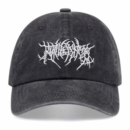 Vintage washed punk hip-hop baseball cap embroidered dad hat vintage classic style