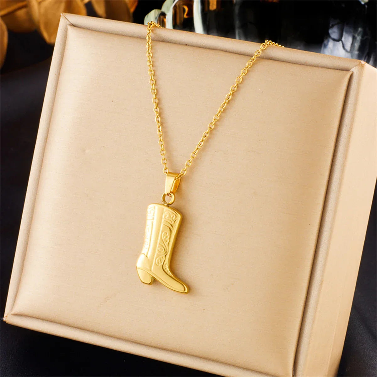 316L Stainless Steel Simple Heart Love Circular Tassel Necklace Lady Trend Fashion Clavicle Chain Jewelry Glamorous Gift