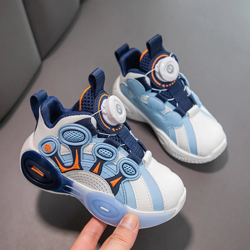 Children Fashion Sneaker Boys Casual Shoes Leather Flat Student Walking Shoes Outdoor Girl Basketball Sports Footwear Zapatillas
