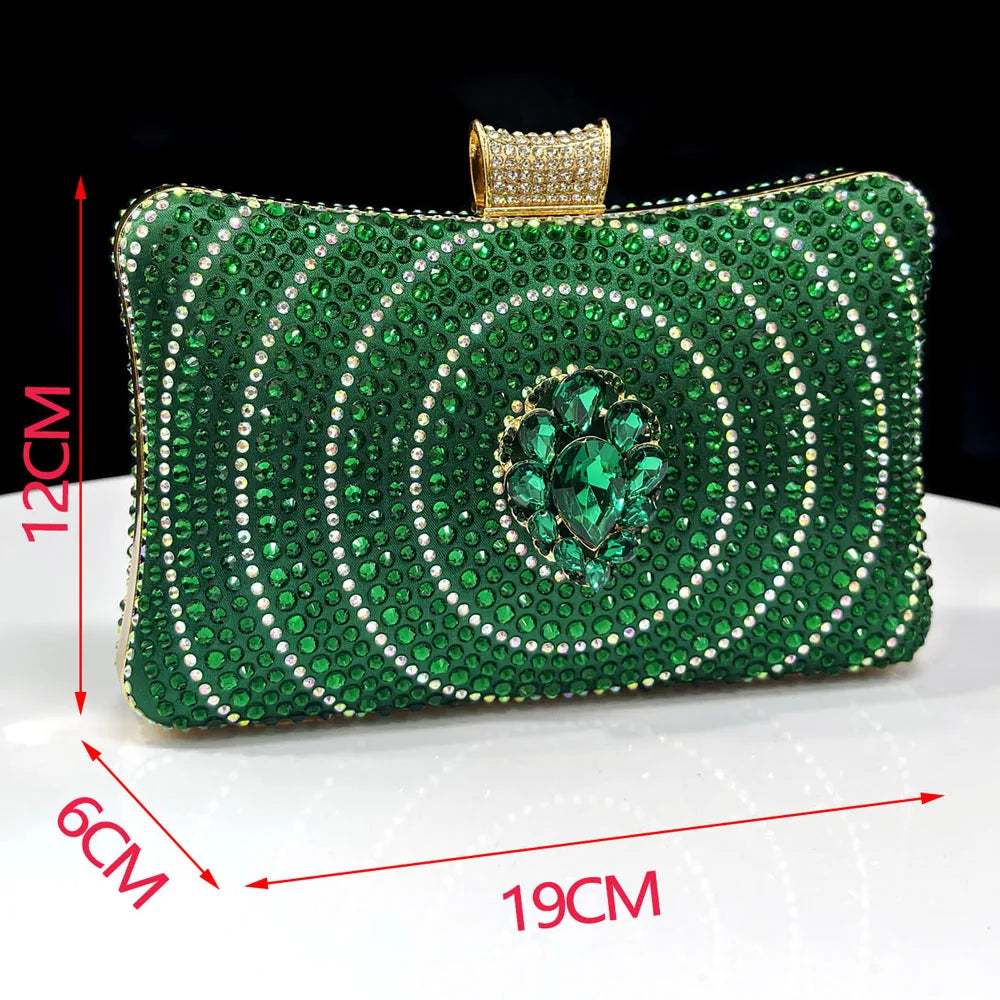 Blue Color Rhinestone Comfortable high heel shoe And Bag Fashion Style Pointed-Toe Shoes For Women Or Commuting Shoes