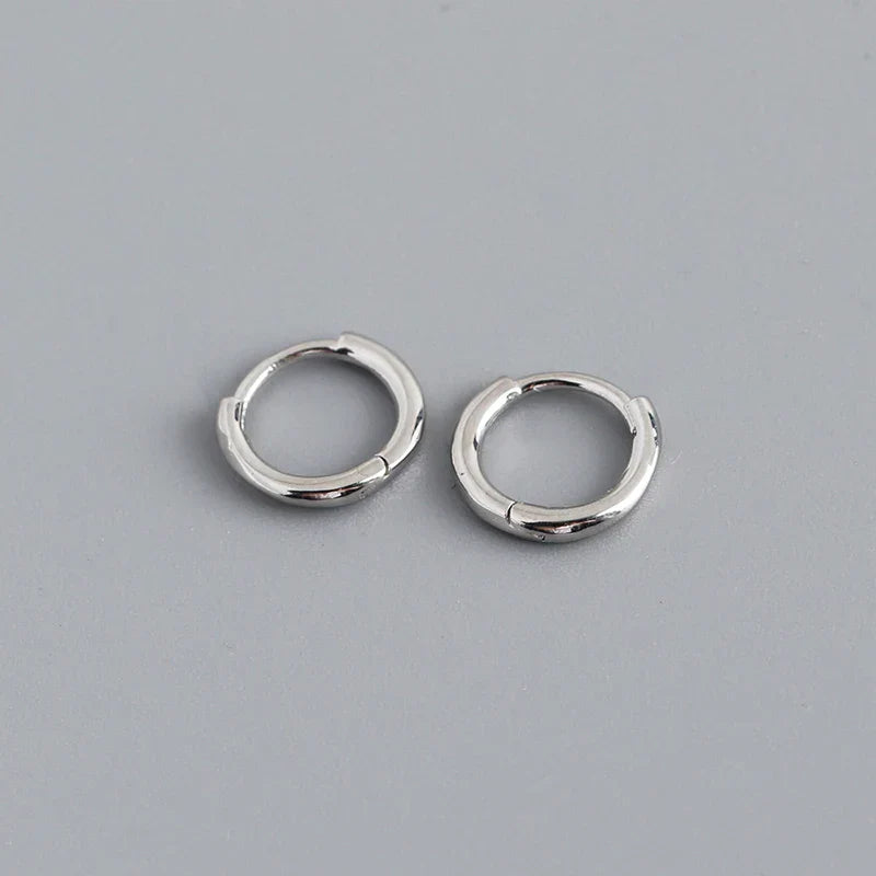 925 Sterling Silver Fashion Simple Huggies Ear Buckle Accessories Minimalist Charm Ear Hoop Earrings for Women Jewelry
