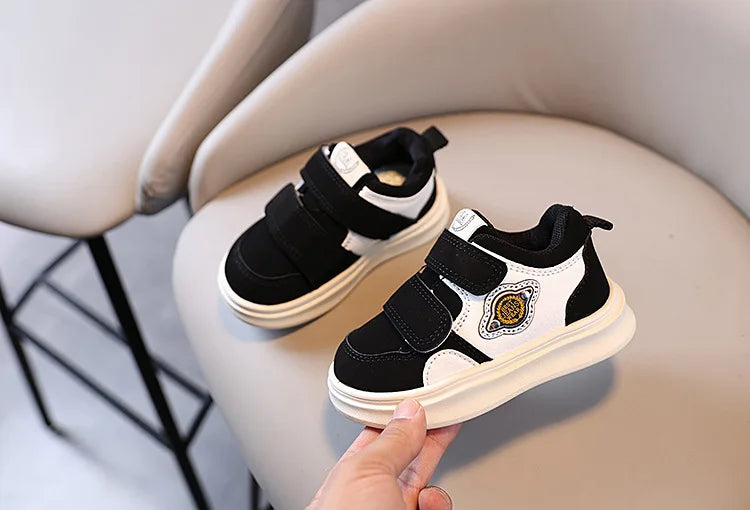 Autumn Winter New Children's Sports Shoes Boys' High Top Board Shoes Girls' Little White Fashion Children's Basketball Shoes