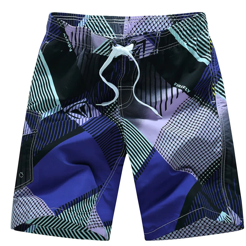 Summer Men's Beach Shorts Printing Casual Loose Hawaii Quick Dry Board Shorts Bermuda Surf Board Shorts Mens Short Pants
