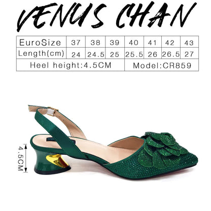 Italian Design Fashion Banquet Bags And Comfortable Mid-heel Hollow Pointed Shoes Are Suitable For parties Or Commuting